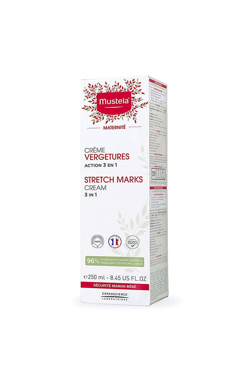 Mustela Maternity Stretch Marks Cream for Pregnancy - Natural Skincare Massage Moisturizer with Natural Avocado, Maracuja & Shea Butter - Lightly Fragranced or Fragrance Free - Various Sizes 8.45 Fl Oz