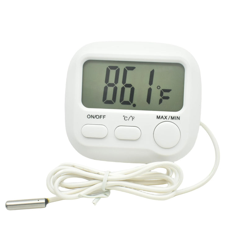 Small Digital Thermometer ON/Off Switch Indoor/Outdoor Meter Gauge with 3ft/1M Probe Sensor Style B - BeesActive Australia