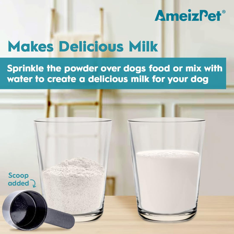 AmeizPet 100% Natural Goats Milk Powder For Dogs, Powder To Create Delicious Goat Milk, Perfect for Hydration, Nutrient Rich Sensitive Tummy Dog Food Topper, 200g (7 Oz.) Goat milk powder 200 g (Pack of 1)