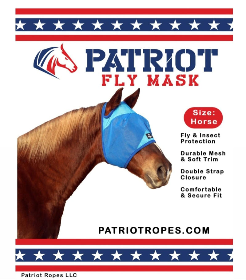 Patriot Horse Fly Mask Blue - BeesActive Australia