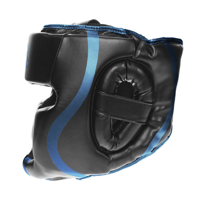 Sanabul Essential Boxing Headgear for Men & Women, Muay Thai MMA Headgear with Protective Padding, Full Face Coverage for Sparring Training Blue S/M
