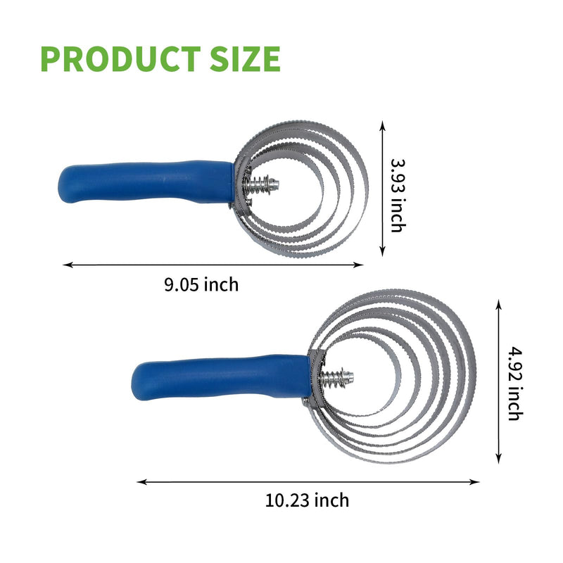 2Pack 4 Rings + 6 Rings Reversible Stainless Steel Curry Comb for Dog Spring Curry Horse Comb Brush for Horse with Soft Touch Grip Blue - BeesActive Australia