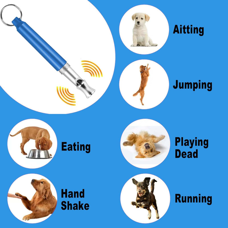 2-Piece Ultrasonic Dog Whistles with Lanyard Whistles to Stop Neighbor Dogs Barking Provides Perfect Barking Control and Effective Memory Training for All Dog Breeds (Pink+Blue) Pink+Blue - BeesActive Australia