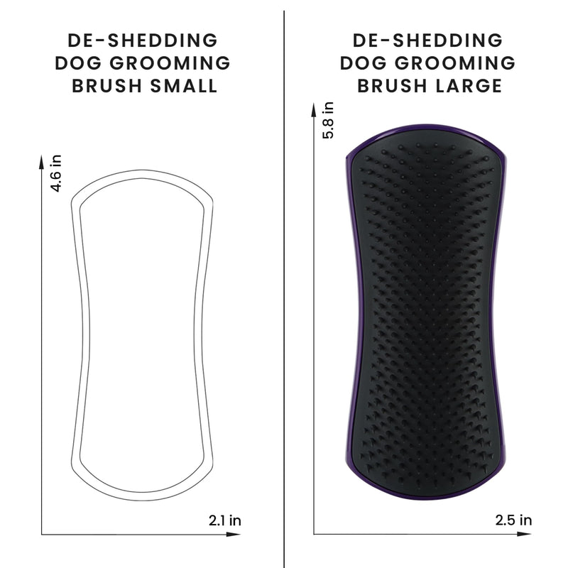 Pet Teezer, Dog Grooming Brush, Purple/Grey Purple and Gray - BeesActive Australia