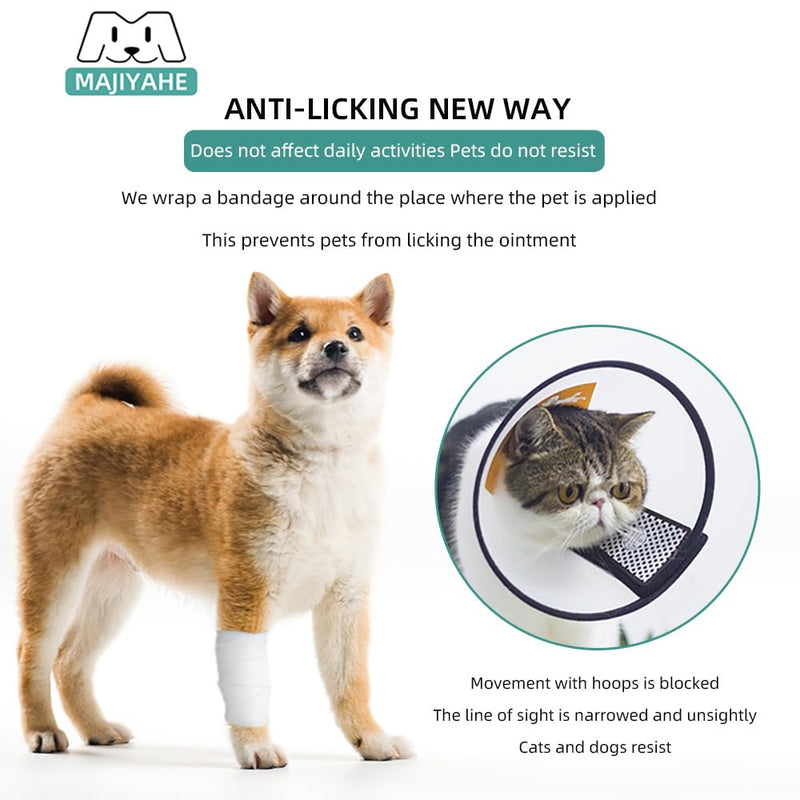 Bandages Protective Covers for Dogs Cats & Other Pets Wound Care, Self-Adhesive Pet Bandage, Disposable, Breathable, Water Resistant Dog Leg Bandages (1 can in 3 Rolls) - BeesActive Australia