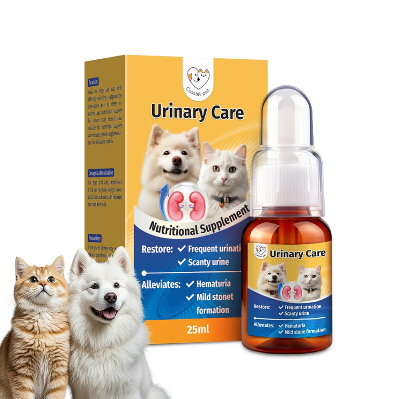 Urinary Tract Supplement for Urinary Tract Health, Infection Treatments, Bladder Health, Dog UTI, Bladder Stones, Incontinence Support, Pain Relief for Cats and Dogs 0.84 Fl Oz (1 Bottle) 1 Bottle