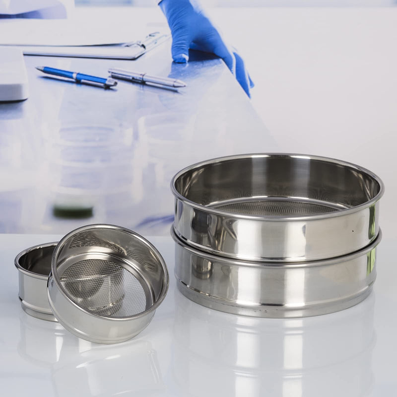 LABALPHA 1000 Mesh Lab Sieves, Test Sieve #1000 Mesh, 4'' Diameter, 304 Stainless Steel Wire Cloth (0.015mm) 1000 mesh (0.015mm) - BeesActive Australia