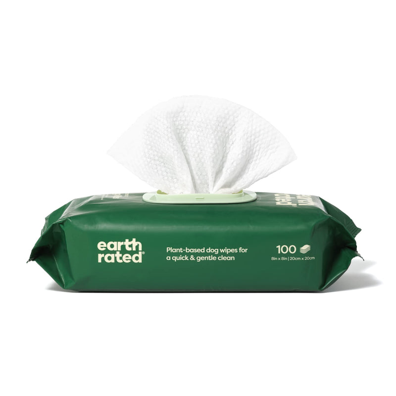 Earth Rated Ear Wipes & Grooming Wipes Bundle - Includes 70 Fragrance-Free Pet Ear Wipes and 100 Unscented Grooming Wipes. - PawsPlanet Australia