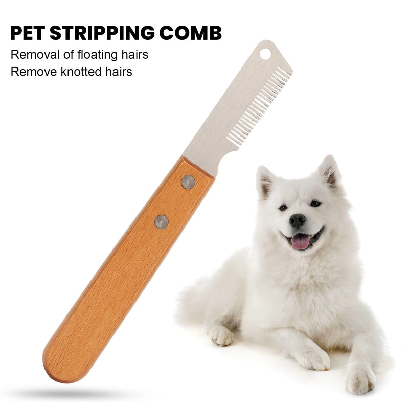 Pet Grooming Tool: Multifunction Remove Floating Hair Comb with Wood Handle for Cats and Dogs - BeesActive Australia