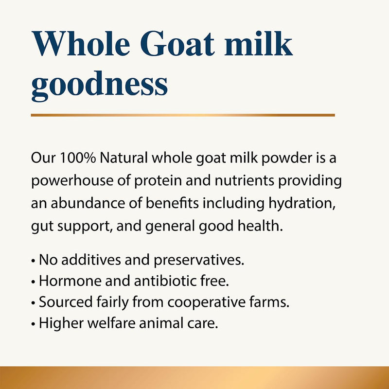 Whole Goat Milk Powder for Dogs & Cats | Digestive Health | Gentle on Digestion | Healthy Protein and Fats & Nutrients | Dog Milk | Cat Milk | 200g Goat Milk 200g