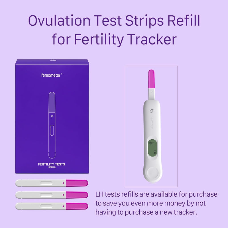 Femometer Ovulation Test Strips Refill for Ivy-103 Only, 20 Pack LH Test Strips for Women, Fertility Test Strips, Powered by femometer Ovulation Tracker App, Over 99% Accurate Result - BeesActive Australia