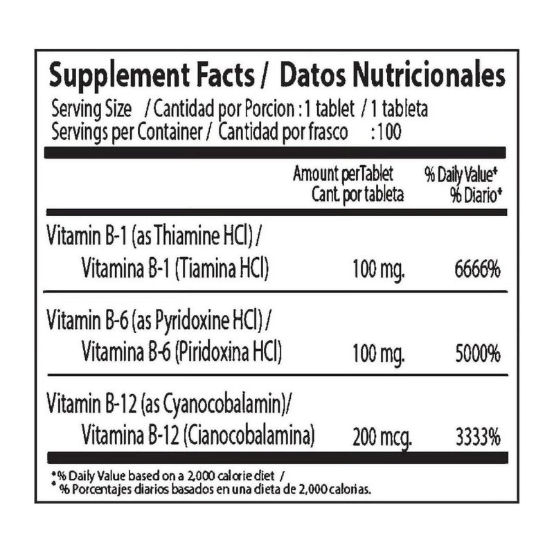 NeuroBion High Potency Classic Formula 100 Tablets | The original once-daily formula in the classic white box; sealed, authentic import
