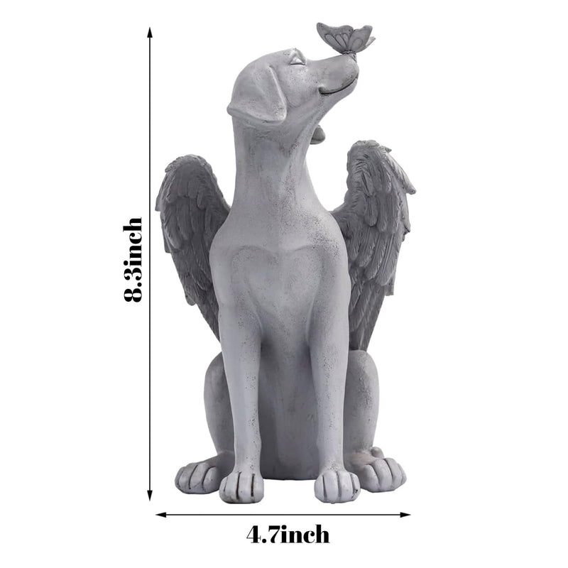 FakeFace Dog Angel Memorial Statue, Skin Gravestone Memorial Grave Marker Tribute Statue, Garden Decoration Polyresin Angel Figures Statue Sleeping Dog Statue with Wings Cats Dogs Memorial Stone Dog Angel - BeesActive Australia