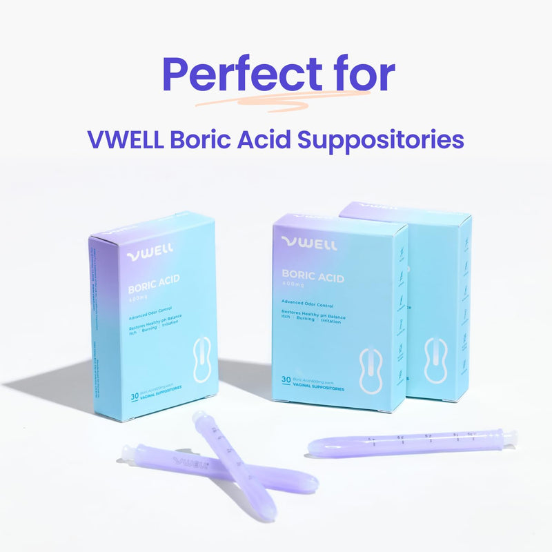 VWELL MaxComfort Tapered Vaginal Rectal Suppository Applicator Fits Most Prescription Capsule, Tablet, Pill, Gel, Cream (Universal) Universal - BeesActive Australia