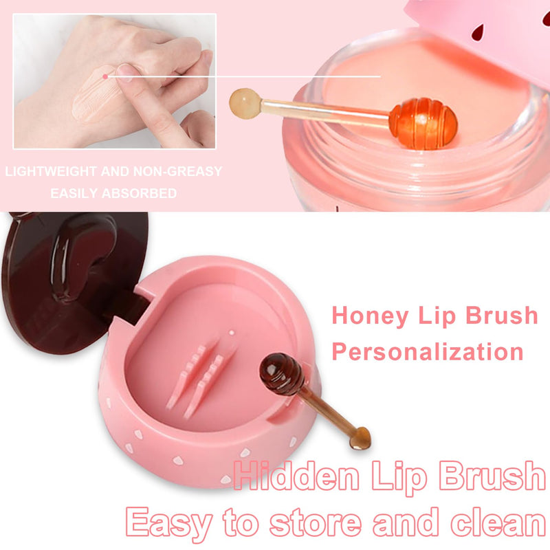 Clouds Bee Propolis Vanilla Lip Balm ‚Äì Hydrating & Moisturizing Overnight Lip Sleeping Mask, Exfoliating Lip Treatment with Bee Extracts, Natural Care for Dry Lips, Honey Pot Design