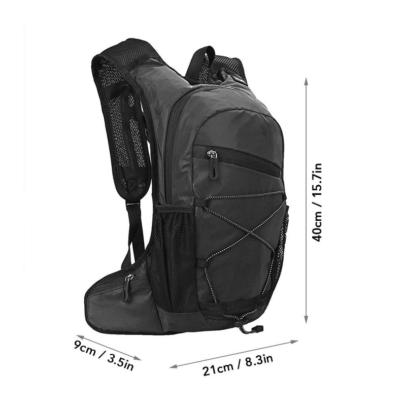 Hydration Backpack, 8L High Visibility Reflective Cycling Hydration Backpack Outdoor Sports Running Hiking Backpack Travel Daypack Shoulder Bag