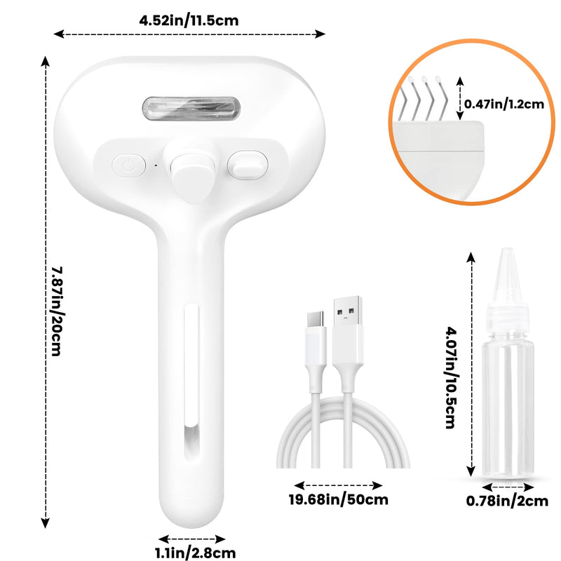 Cat Steam Brush for Shedding,Spray Cat Brush with USB Rechargeable Self Cleaning Cat Brush with Steam Suitable for Long and Short Hair Dogs and Cats to Remove Tangled and Loose Hair Flying Hair White - BeesActive Australia