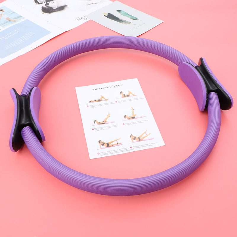 Yoga Resistance Circle Yoga Accessory Yoga Balance Ring Pilates Circle Exercises Pilates Ring Exercises Purple 42X38CM