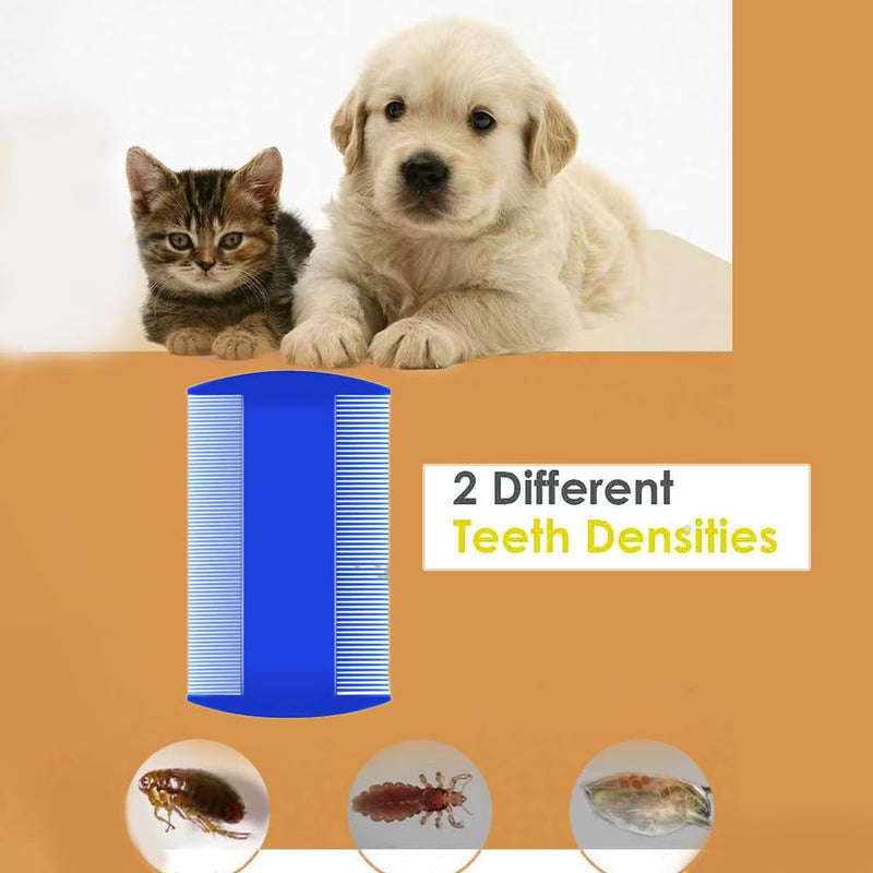 Pack of 4 cat dog flea comb, lice comb, flea comb for removing fleas, metal teeth lice comb, flea tear stain remover comb, pet comb stainless steel lice comb - BeesActive Australia