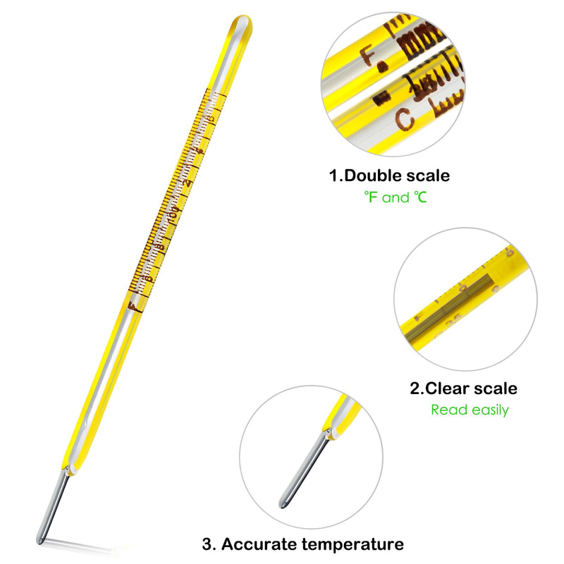 ℃&℉ Oral Thermometer for Adults and Kids 2PCS - Glass Basal Body Thermometer - Rectal Body Thermometer for Baby - Non Digital Infrared Thermometer - Accurate Easy Reading by HARIKA LIFE - BeesActive Australia