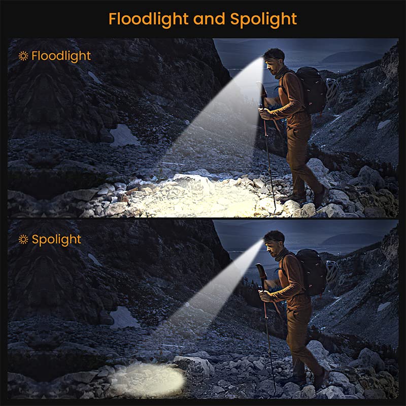 sofirn HS20 LED Headlamp Rechargeable, 2700 High Lumen Headlight, Super Bright Headlamp with Floodlight and Spotlight, USB C Charging Port for Hard Hat, Hiking, Camping, Emergency HS20-brighter version - BeesActive Australia
