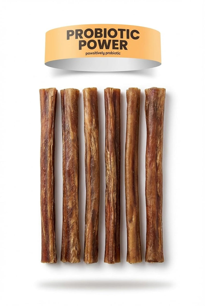Beef Collagen Sticks for Dogs – 20 Pack - 6” Sticks – Healthy Dog Chew Treats with Probiotics – Natural, Rawhide-Free, Long-Lasting – Bully Stick Alternative Made in USA (Variety Bundle) Variety Bundle 20 Sticks (6 IN)