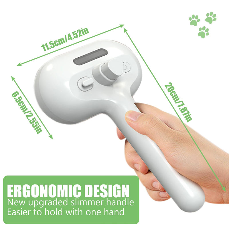 3-in-1 cat brush with steam, steam brush for cats with water tank, dog brush self-cleaning, clean pet hair brushes with one button, for short-haired and long-haired dogs and cats - BeesActive Australia