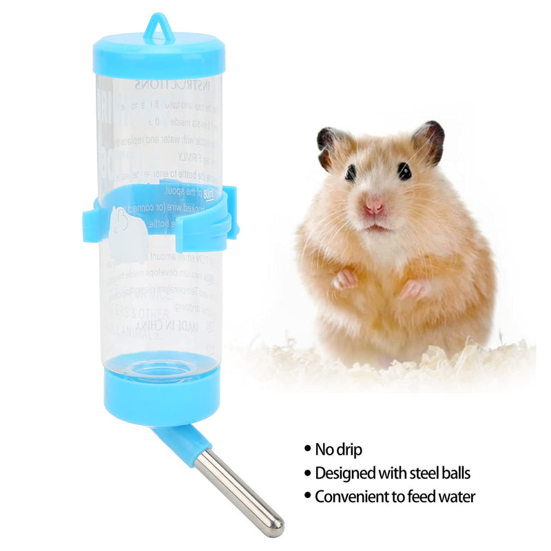 Hamsters Water Bottle Automatic No Drip Hanging Water Feeder Dispenser for Small Animals Guinea Pig Rat Rabbit Dwarf Gerbil Chinchilla(Blue 250ML) Blue 250ML - BeesActive Australia