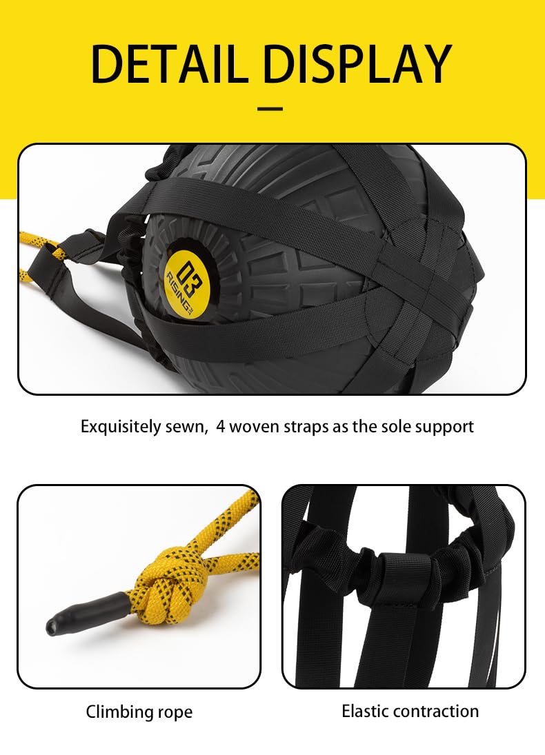 Medicine Ball Bag, Medicine Ball Rope, Rotation, Swinging, and Logging, Kettlebell Swinging, Russian Rotation, Counter Rotation Swinging, and Hammer Swinging (Excluding Medicine Balls) Yellow