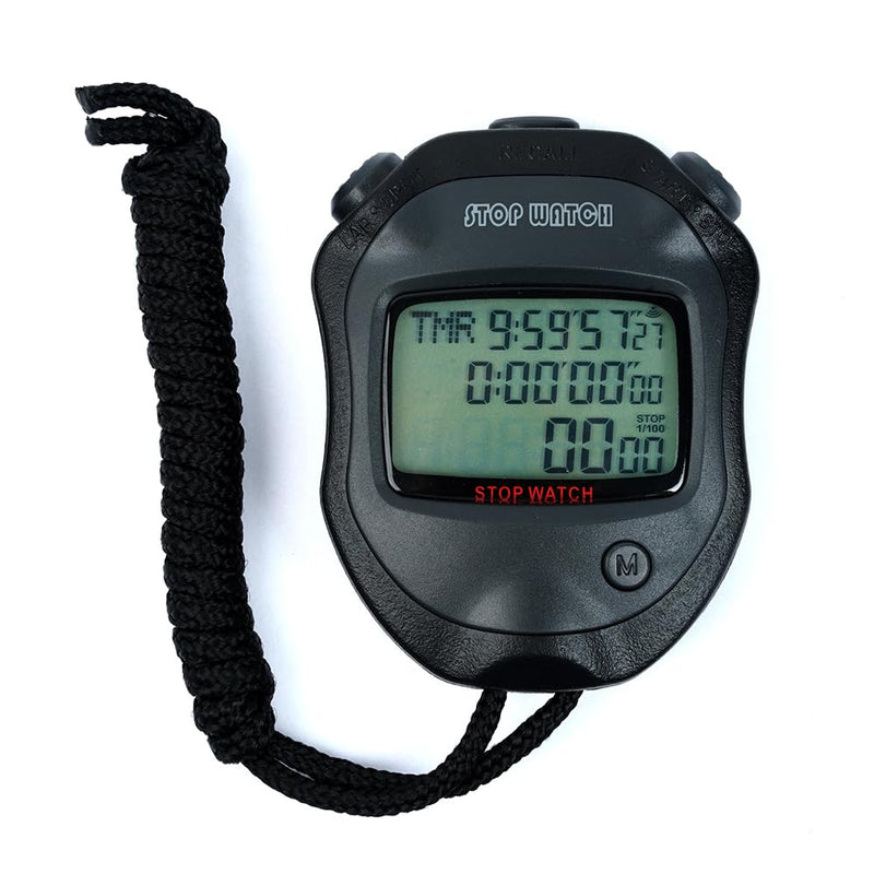 Professional Timer Stopwatch, Digital Sports Stopwatch with Countdown Timer, 100 Lap Memory, 0.01 Second Timing,Multi Functional Stopwatch for Swimming Running Rowing