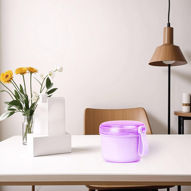 Leak Proof Travel Denture Bath Case for Full Dentures, Denture Cups for Soaking Dentures, Denture Container Cups with Brush for Dentures, Aligner, Retainers, Mouth Guard (Purple) Purple - BeesActive Australia