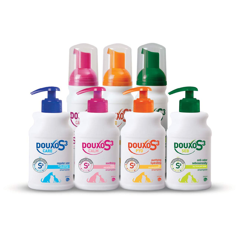 Douxo S3 SEB Antidandruff Antiodour Oily Skin Dog and Cat Shampoo - Hypoallergenic Fragrance - Glossy Coat Results - Veterinary Recommended and Clinically Proven - Safe Skincare Selection - 200ml Seb Anti-dandruff Dog and Cat Shampoo - PawsPlanet Australia