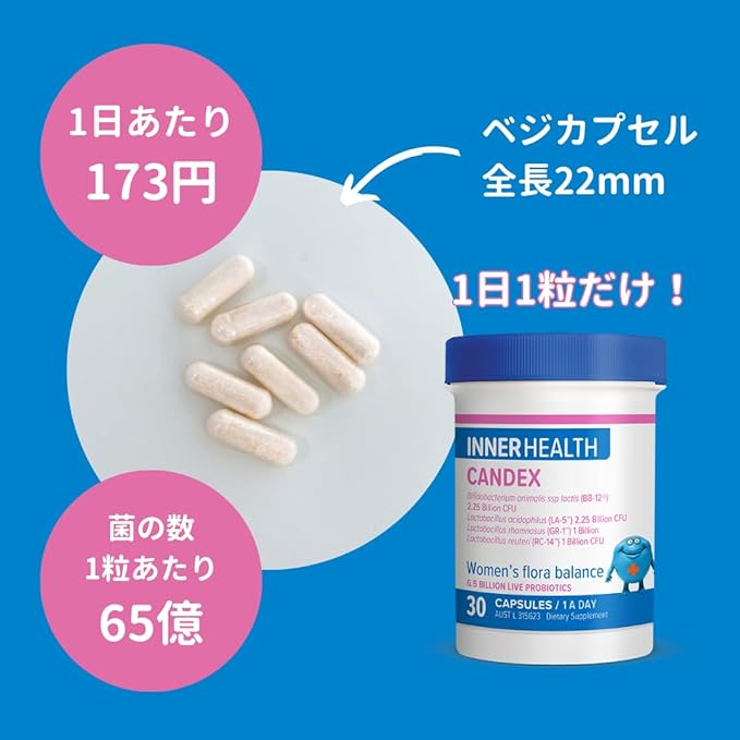 Inner Health Delicate Zone Femcare Live Lactic Acid Bacteria Bifidobacteria Body-friendly Probiotics 6.5 billion 30 days supply per tablet - BeesActive Australia