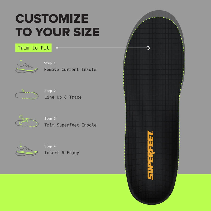 Superfeet Work ESD Insoles - Electrostatic Dissipative Protection, Heel Impact Cushioning & Durable Support for Safety Toe Boots and Work Shoes, 11.5-13 Men / 12.5-14 Women