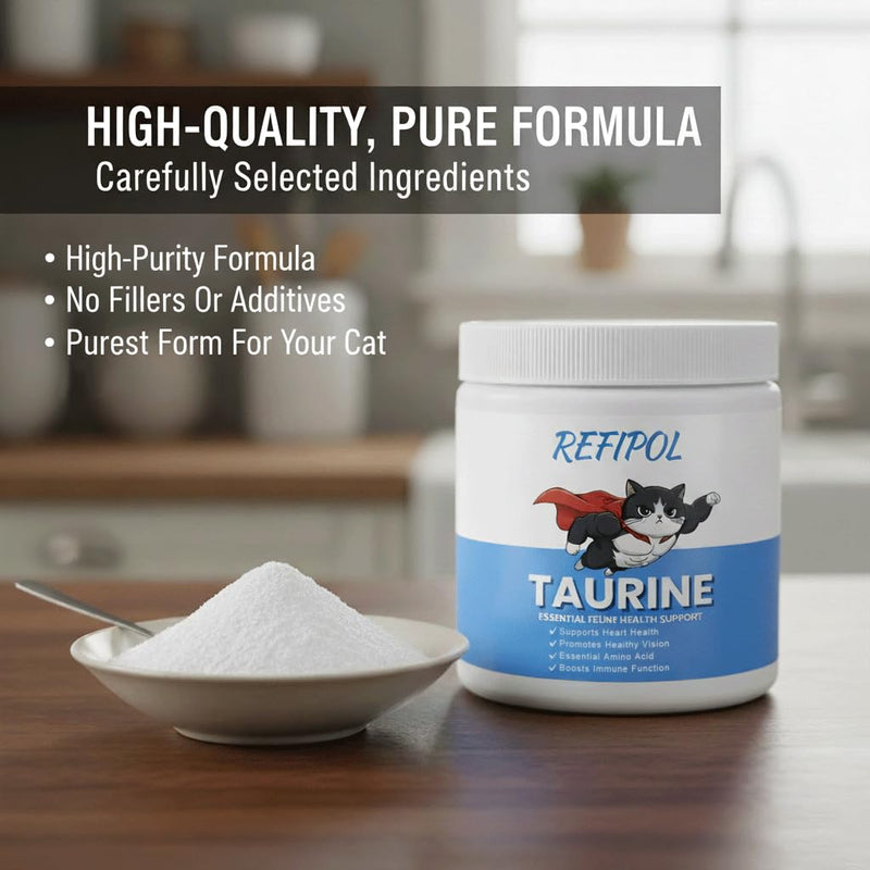 Taurine for Cats and Dogs,Cat Taurine Supplement for Heart & Eye Health - Premium Formula with Essential Vitamins for Adult Cats & Kittens