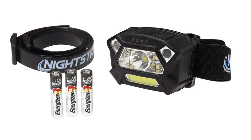 Nightstick NSP-4400B Dual-Light Headlamp w/Motion Sensing Activation - 3 AAA - Black