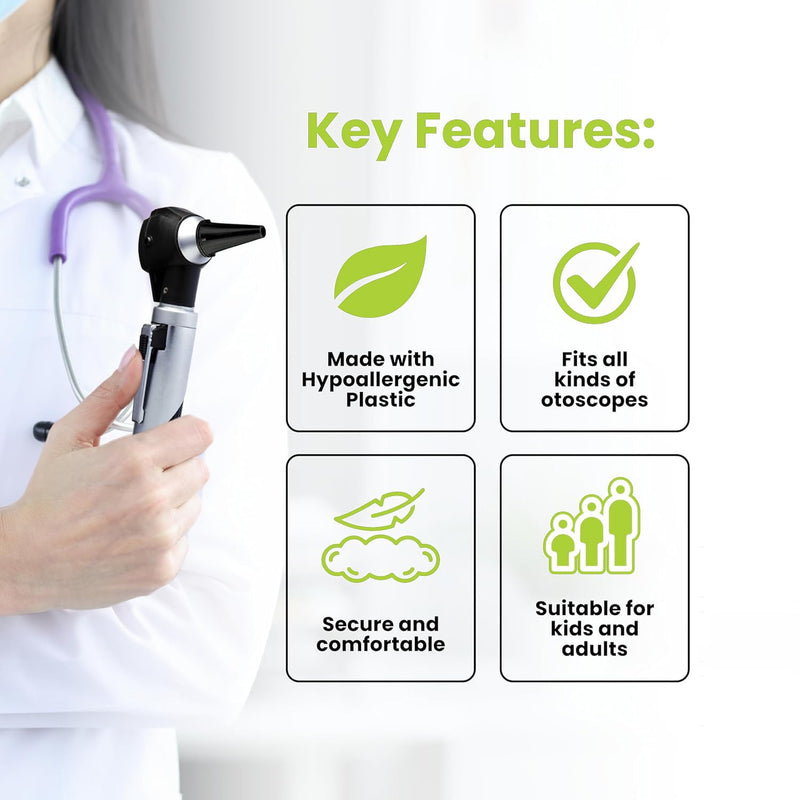CynaMed Disposable Otoscope Covers (50-Pack) – Plastic Specula Tips, 2.5mm & 4mm Speculum for Otoscope - BeesActive Australia