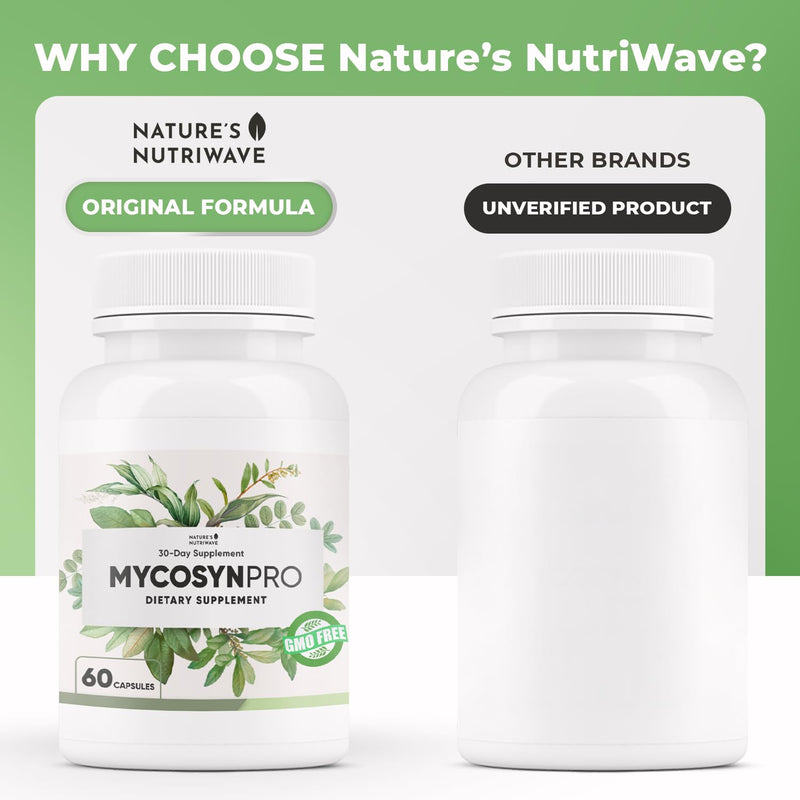 Mycosyn Pro - Natural Supplement with Vitamin C, Folate & Biotin | Non-GMO, Stimulant-Free, Easy to Take | Made in the USA, GMP-Certified | 60 Capsules, 3 Month Supply 60 Count (Pack of 3)