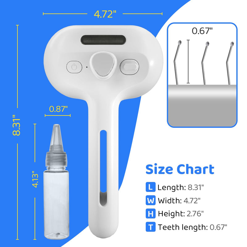 Cat Steam Brush for Shedding, Self Cleaning Cat Grooming Brush for Massage, Cat Brush with Steam for Removing Tangled and Loosse Hair, Steamy Cat Brush for Long and Short Hair Dogs and Cats (White) White - BeesActive Australia
