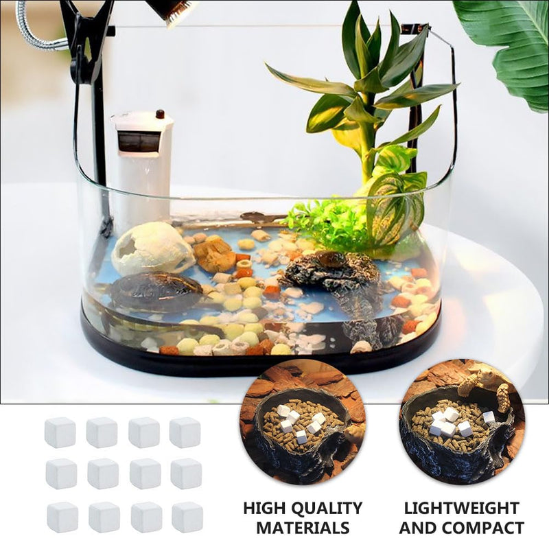ULTECHNOVO 24Pcs Fish Tank Calcium Stones Natural with Trace Elements for Aquarium and Tortoise Safe for Reptiles Enhancing Water Quality and Aquatic Health