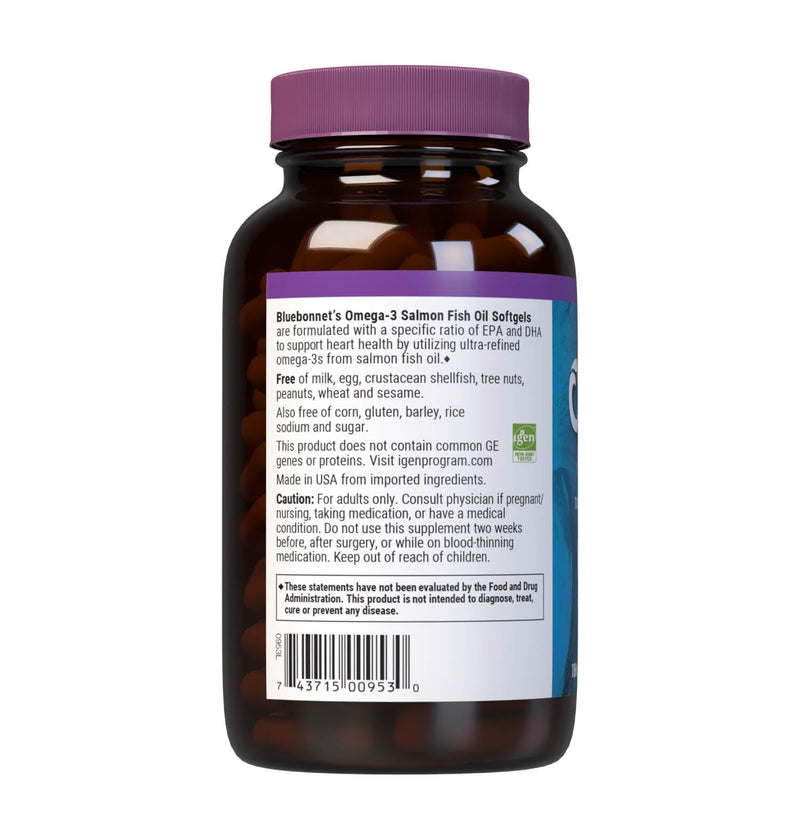 BlueBonnet Nutrition Omega 3 1000 mg, 180 Softgels | Heart Health Supplement for Women & Men