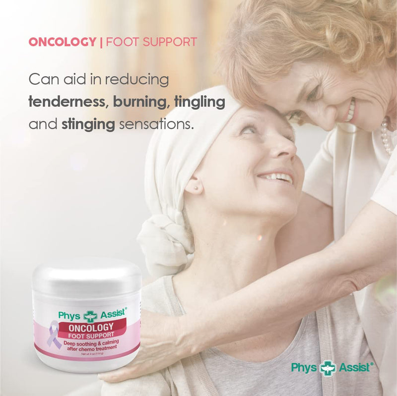 PhysAssist Oncology Foot Support, Soothing, Calming and Hydrating After Chemo. Non irritant, Clinically Tested. 4 oz Jar - BeesActive Australia