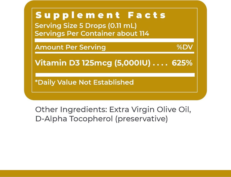 Premier Research Labs Vitamin D3 Serum - Liquid Vitamin D Oil Drops for Adults, Liquid D3 5000 IU, High Potency VIT D3 Liquid, Easy to Take Formula - 0.43 fl oz 0.43 Ounce (Pack of 1)