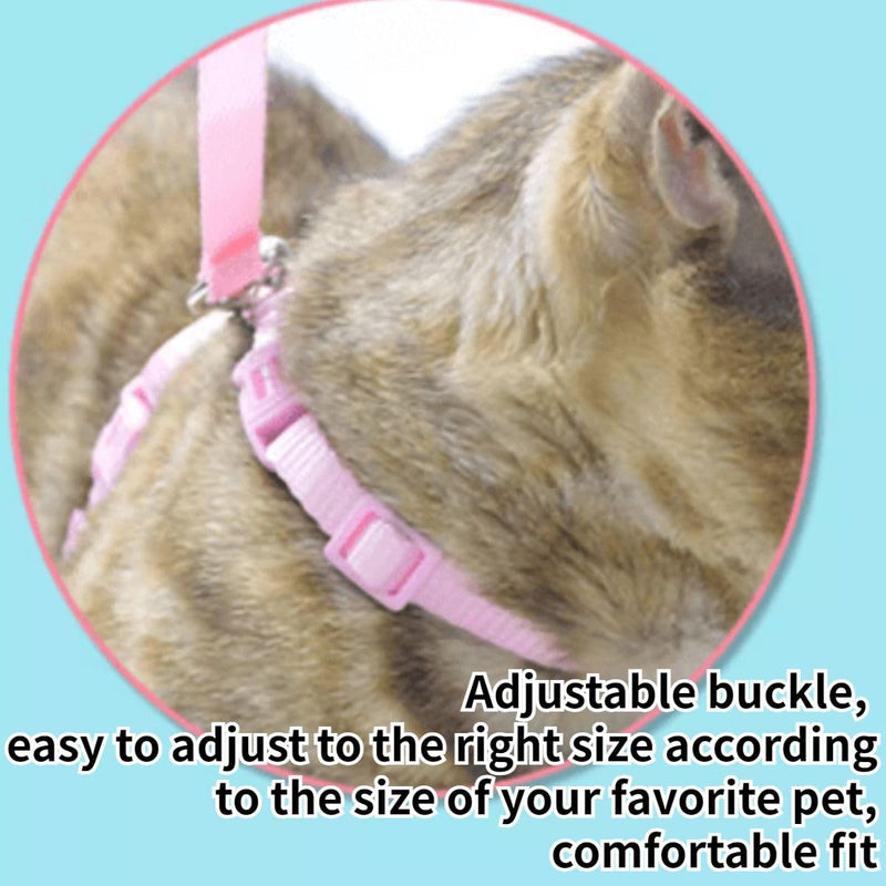 Rabbit Bunny Harness with Leash Adjustable Soft Nylon Harness Rabbit Vest Harness Lead Leash Pink Blue Lead Leash All Season for Small Animals (Blue,S) S - BeesActive Australia