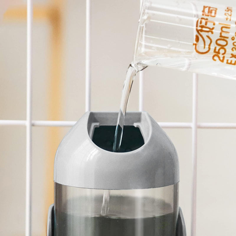 Pet Water Bottle Hanging Dog Water Dispenser Kennel Drinker Kettle Feeder BPA Free Cage Crate Hutch Puppy Cat Rabbit (24oz, Gray) 24oz - BeesActive Australia