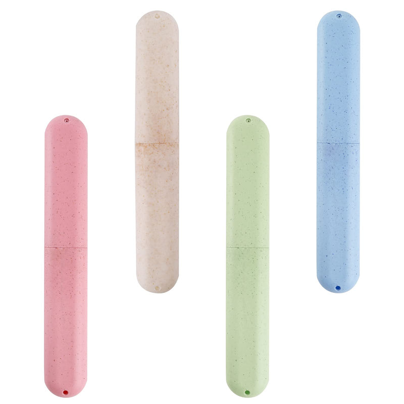 Hedume 28 Pack Travel Toothbrush Case, Portable Dust-Proof Breathable Toothbrush Holder for Travel, Business, Home, Camping, School (4 Colors) - BeesActive Australia
