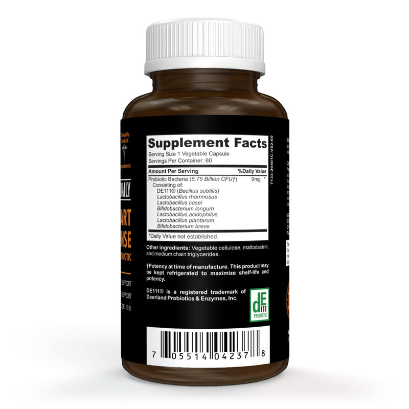 CLINICAL DAILY Smart Defense Mega Spore Probiotic. Bacillus Subtilis Spore Based Probiotics For Women and Men With Lactobacillus Plantarum Good Flora Natural Slim Microbiome Support. 60 Vegan Capsules