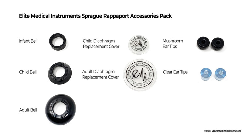EMI Pink Sprague Rappaport Stethoscope with Black Aneroid Sphygmomanometer Blood Pressure Cuff Medical Nurse Set #340 Pink/Black