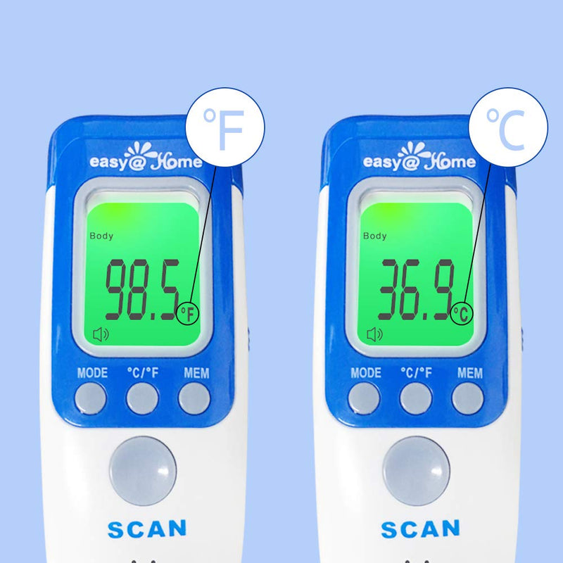 Easy@Home 3 in 1 Non-Contact Infrared Forehead Thermometer for Baby Adult and Child, NCT-301 1 Count (Pack of 1)