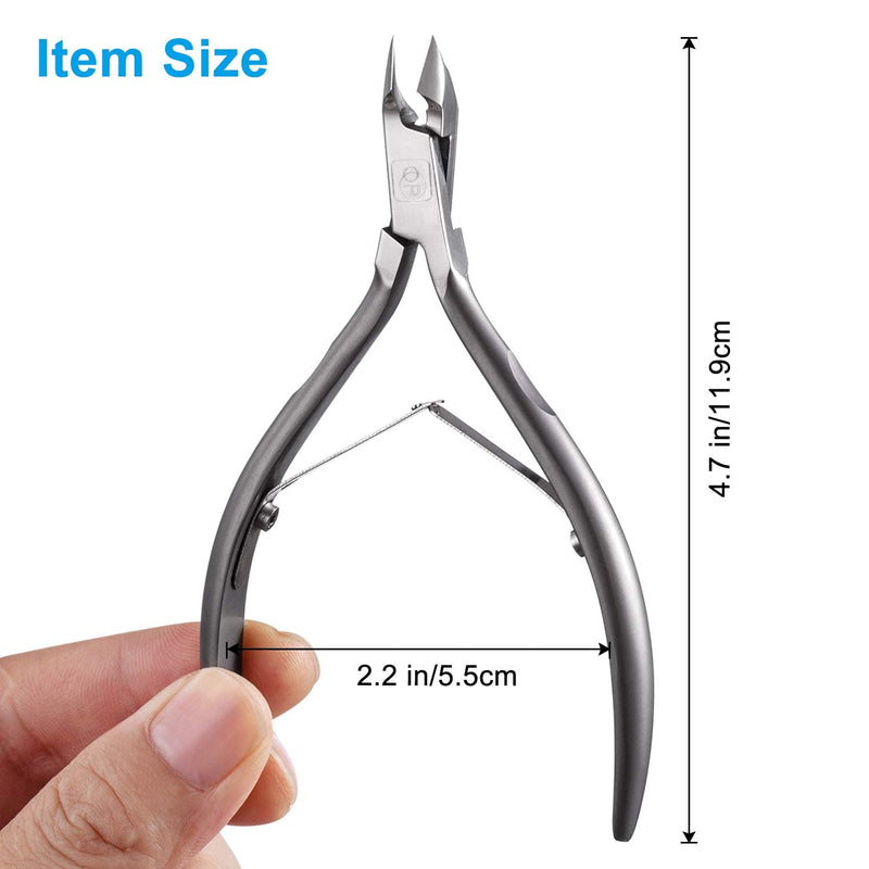 Cuticle Trimmer 3/4 Jaw Extremely Sharp Cuticle Nippers Scissors Stainless Steel Clippers Cutter Remover Pedicure Manicure Nail Tool, opove X7, Space Gray X7 Nippers Gray - BeesActive Australia